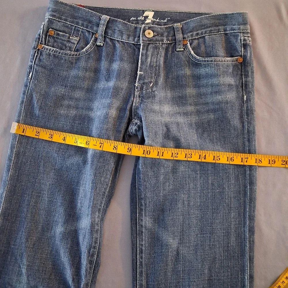 Women's 7 For‎ All Mankiind Flare Leg Dojo Jeans SZ 29 Style Embellished Pockets